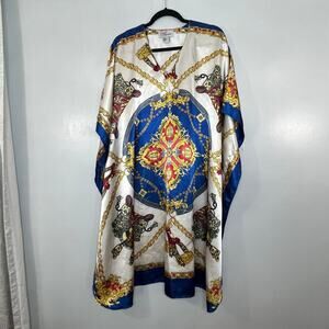 EY Signature Women Desinger Print Caftan Dress Coverup Tunic One size Beach Boho